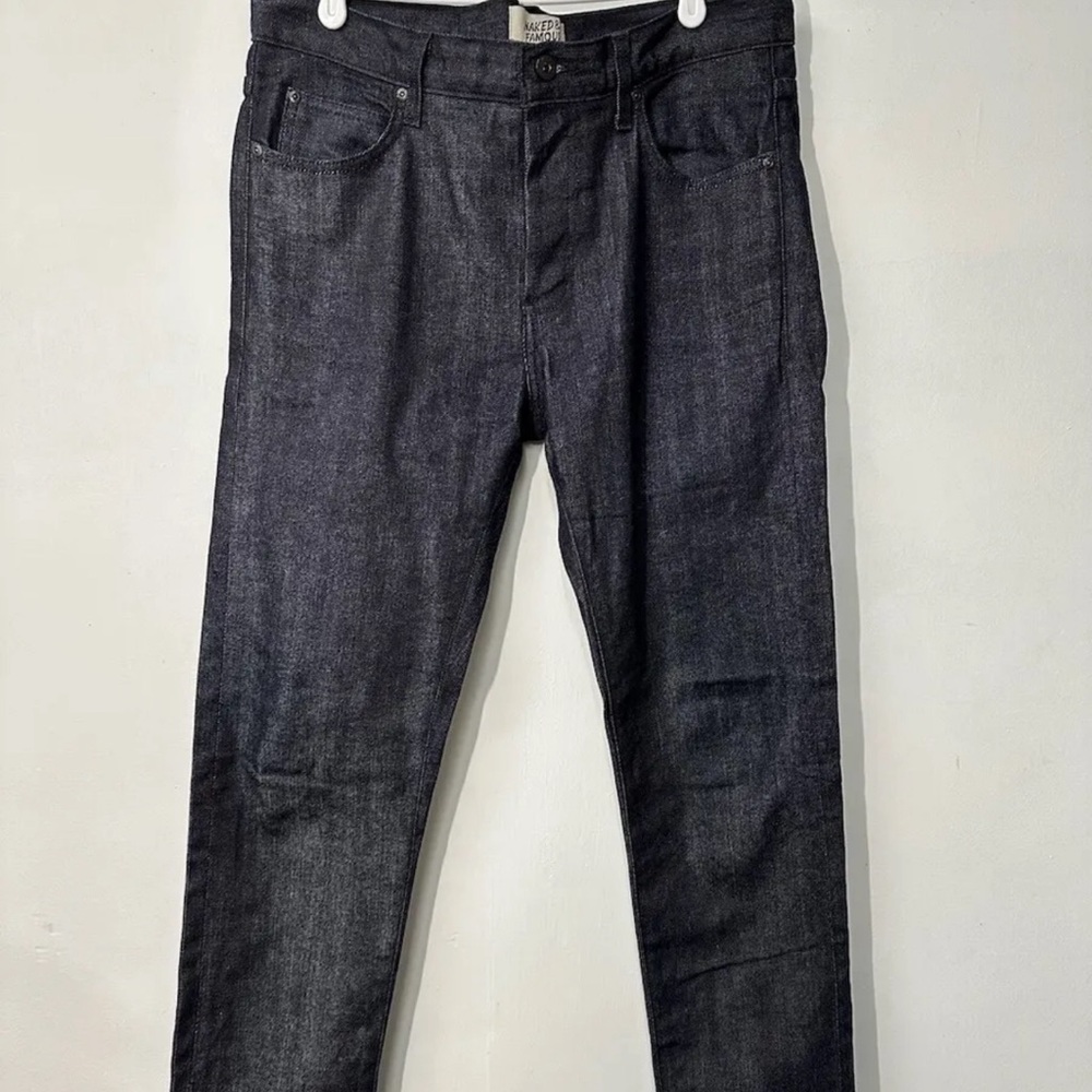 Naked and Famous Denim Super Guy Blue Smoke SZ 34
